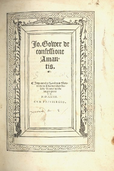 Gower Title Page